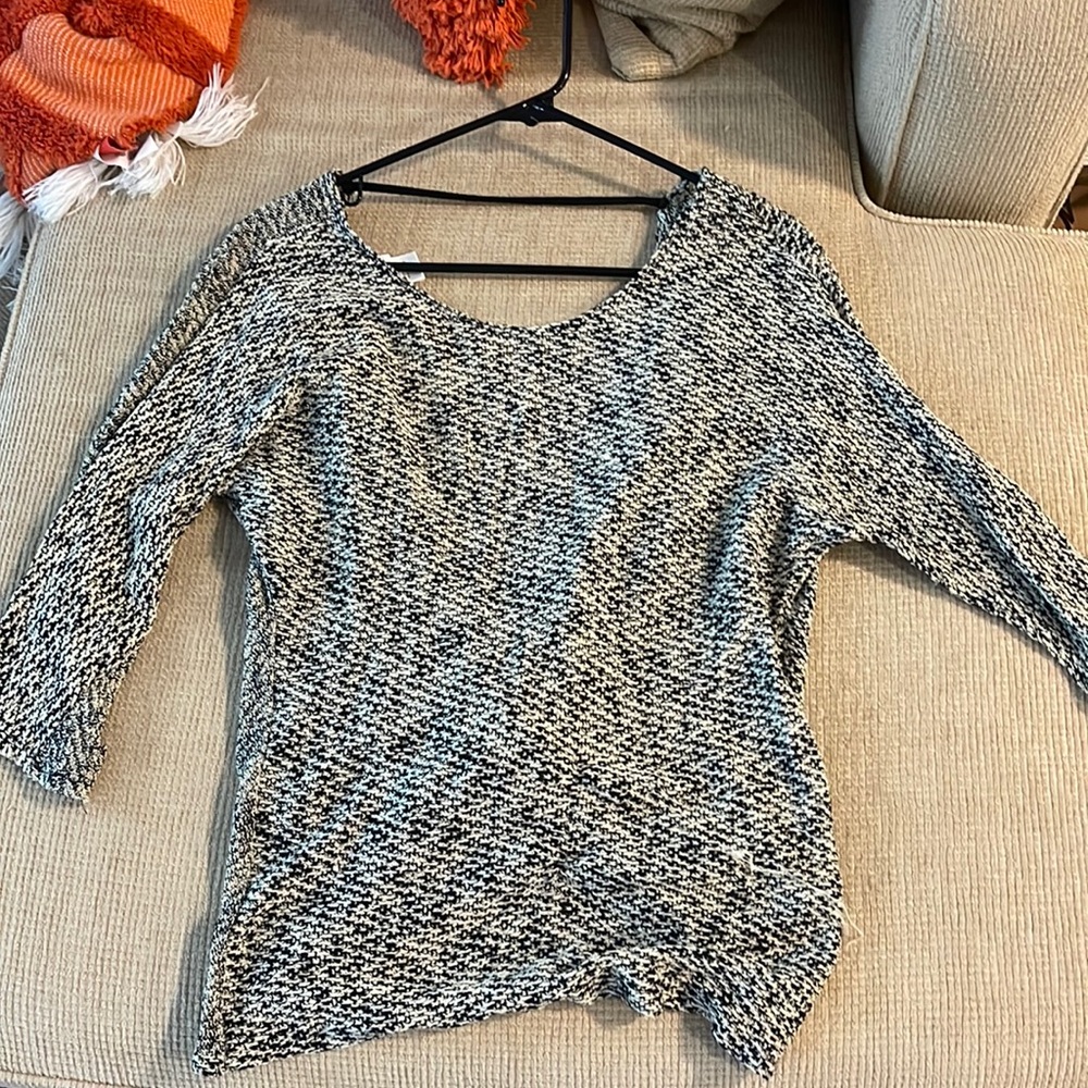 Open back sweater